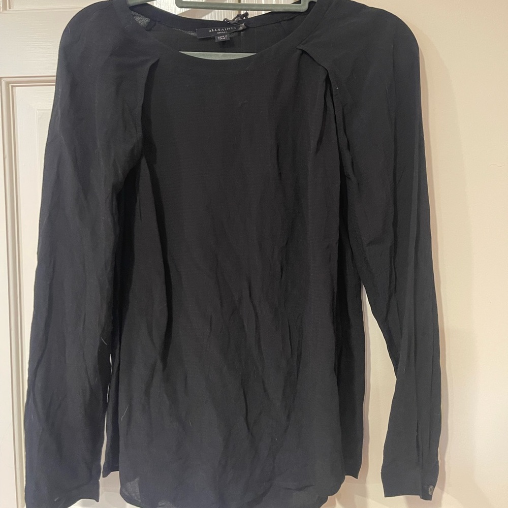 All Saints Black Blouse SM